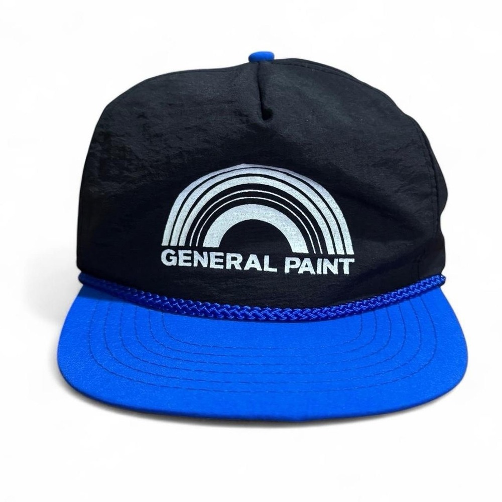 Vintage 90s General Paint Rainbow Graphic Retro Snapback Trucker Hat OSFA